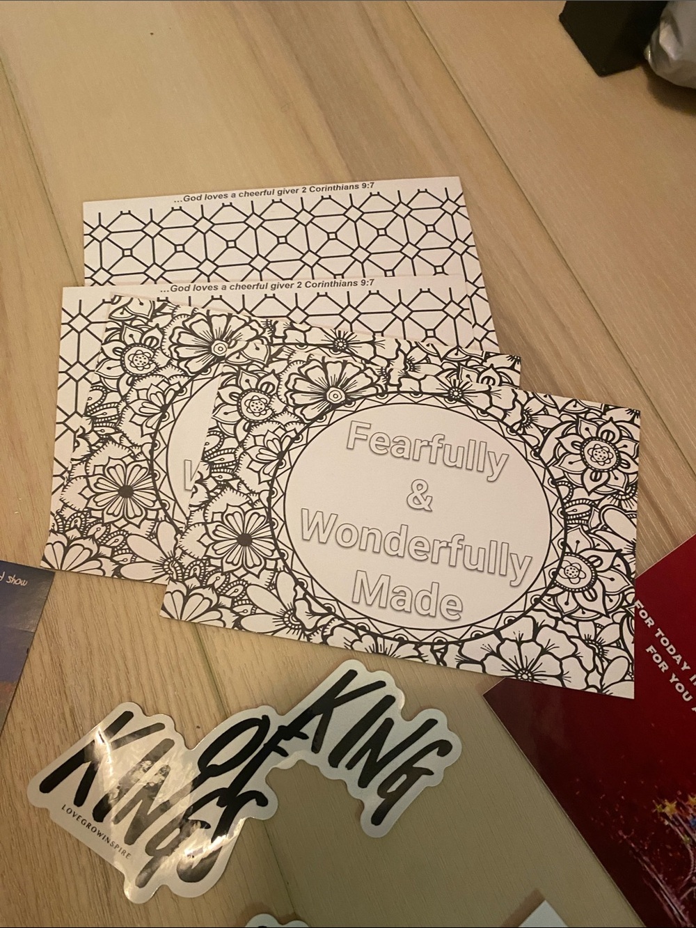 Religious Sticker & Coloring Card Assortment - Purple Cross, Faith & Scripture - Picture 5 of 7